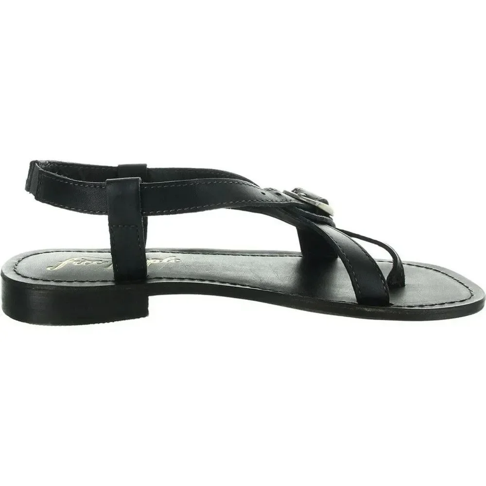 Free People Women's La Risa Black Strappy Sandals Size 10 M/ 40 Leather NIB $128